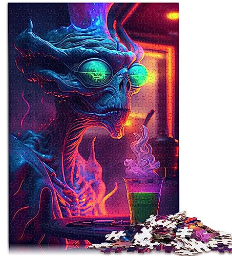 Trippy Sci-Fi-Opa-Puzzle für Erwachsene, 1000 Teile, 100% recycelter Karton, lustige Puzzles, 26 x 38 cm