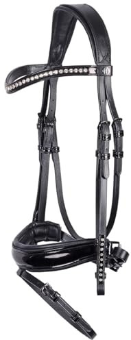 Harry's Horse Trense Diamond Lacque Schwarz - Full/WB