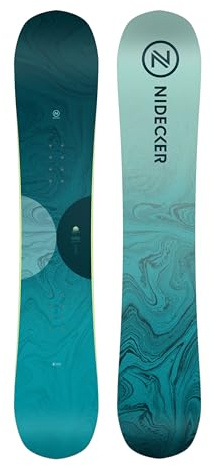 Nidecker Elle – Snowboard Femme All-Mountain Polyvalent, Accessible et Confortable - Taille 155