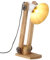 vidaXL Schreibtischlampe, Tischlampe mit Handbemalt, Tischleuchte für Wohnzimmer Esszimmer Büro, Leselampe, Industrie-Stil, 25 W Weiß Eisen Massivholz