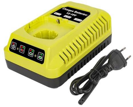 P117 Ersatz-Ladegerät Kompatibel mit RYOBI 12V-18V Li-Ion-NI-CD NI-Mh Akku P100 P102 P103 P105 P106 P107 P108 P109 1400670