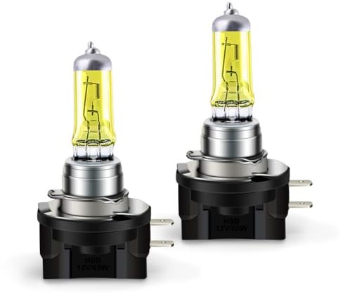 SOFOC H9B 12V 65W Halogen Bulb 2000LM Yellow Fog Light Headlight & High/Low Beam Light Replacement Single Filament PGJ19-5 2Stk