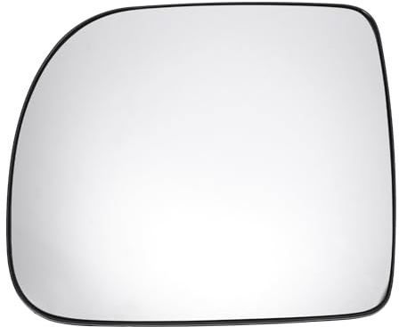 A ABSOPRO Espejo retrovisor del lado izquierdo del coche, reemplazo de cristal con placa de respaldo, convexo, no calefactado, color blanco para Renault Kangoo 1997-2001