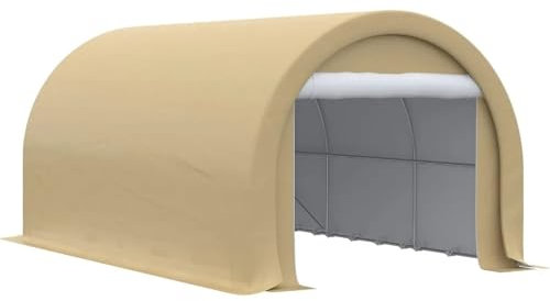 Abri De Voiture Portable Pour L'ExtéRieur Abri d'auto 10' x 16', tente de rangement de garage portable robuste avec grande porte zippée, auvent anti-UV en PE for voiture Pour Voiture, Suv, Bateaux Et