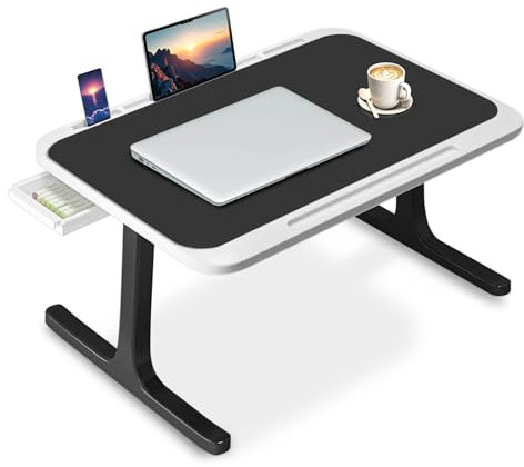 Laptop Bed Desk Bed Table for Reading, Home and Office,Stand for For Bed and Sofa Breakfast Bed Tray, for Eating, on Bed Sofa,Reading, Writing, and Work (Black)