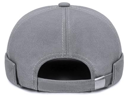 SAIIURV Gris Bonnet Docker Homme Chapeau Casquette sans Visière Casquette Marin Bonnet Homme Femme