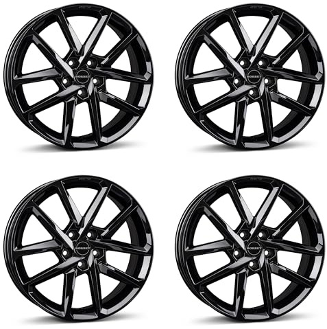 4x Borbet Felgen N 8.0x18 ET41 5x112 black glossy kompatibel mit Audi A3 A4 A6 A8 Q2 Q3 Q5 RS3 S3 S4 SQ2 TT TTS
