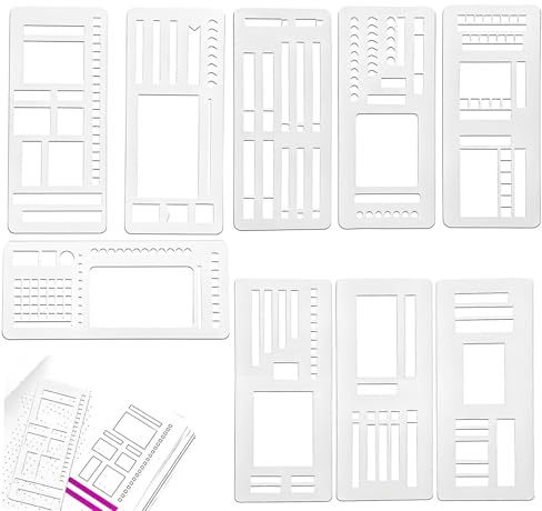9 Stück Bullet Journal Zubehör, Bullet Journal Schablonen, Mit Praktischen Vorlagen Für Kreative Layouts, Tagesplanung Und Organisation Für Notizbücher, Tagebücher Und Zwischenablage