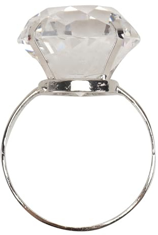 EPIGEIST Großer Kristallring Diamantring aus Kristall Schmuck Valentingstag Deko Trauring Geschenk
