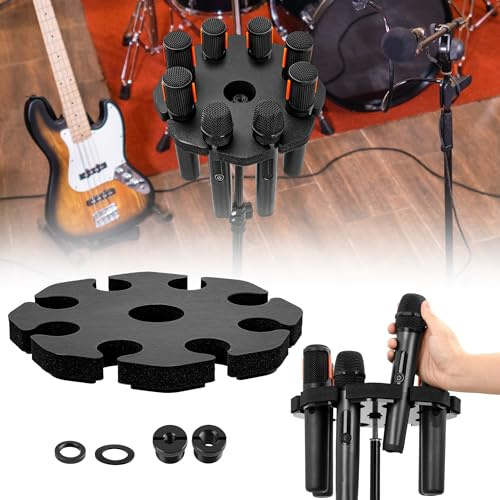 DXIA Supporto Per Clip Microfono, Gancio Per Supporto Microfonico, Supporto Per Microfono Multi Supporto Per Microfono, Per Microfoni Cablati e Wireless, Con Adattatore Filettato Da 3/8 +1/4