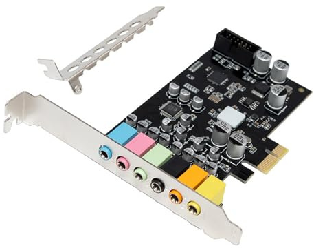 Kaeltsyn Scheda uditiva professionale ST117 PCIe CM6212 7.1CH per suono surround visivo in giochi e sistemi home theater Cuffie da gioco Scheda audio