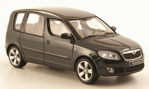 Skoda Roomster, met.-dkl.-grün, 2006, Modellauto, Abrex 1:43
