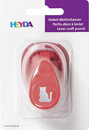 Heyda 203687459 Motivstanzer, klein Motivgröße: ca. 1, 7 cm, Motiv: Katze