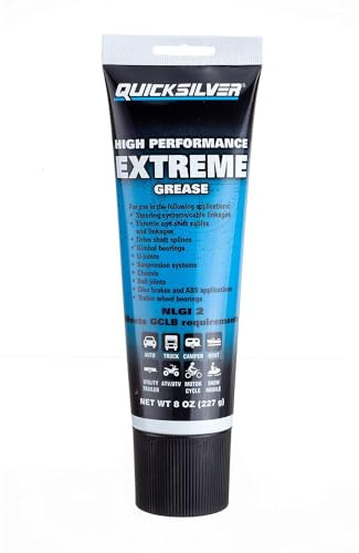 Quicksilver 8M0071838 High Performance Multi-Purpose Extreme NLGI 2 Marine Grease - 8 Oz. Tube