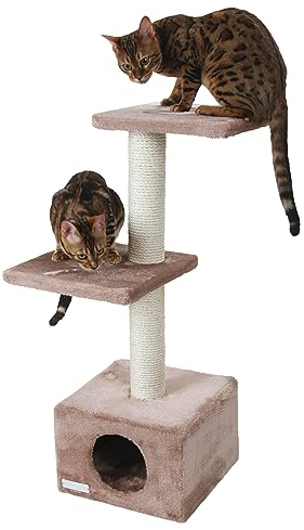 Kerbl Pet Kratzbaum Venus Sweet, beige/grau, 30x30x85cm