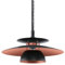 EGLO Pendelleuchte Brenda, 1 flammige Hängelampe, Hängeleuchte aus Metall und Kunststoff, Esstischlampe in Schwarz, Kupfer, Wohnzimmerlampe hängend mit E27 Fassung, Ø 43 cm