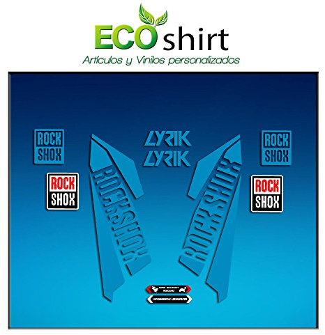 IDIQIB Ecoshirt G2-4NFR-B25N Gabel Aufkleber Fork Rockshox Lyrik 2016 Am40 Stickers Aufkleber Decals Adesivi Bike BTT MTB Cycle, Blau 29