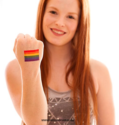 TMP 25 x Regenbogen Tattoo Fahne - CSD LGBT Tattoo - Gay-Pride Tattoo - Gay Flag (25)