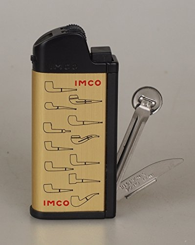 Lifestyle-Ambiente IMCO Pfeifenfeuerzeug Chic 4 Pipe Flint Pfeifenbesteck Gold Logo inkl Tastingbogen