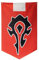 Flagge aus Satin von Alliance Horde für WOW Fans(Horde Rot)