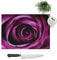 Kitchen Chopping Board Glass - Flower Purple Rose (2) - Textured Worktop Saver Cutting Board - Heat Resistant, Shatterproof and Hygenic - 39 x 28.5 cm