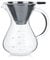 Cafetière 400 ml en verre filtre transparent cafetière théière goutte à goutte à la main verser cafetière avec échelle et poignée épaississante pour bureau maison café
