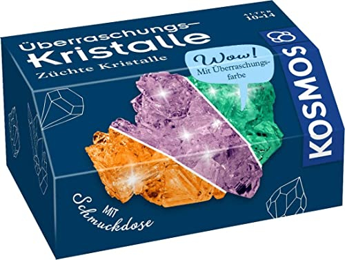KOSMOS 657963 Überraschungs-Kristalle selbst züchten Experimentierset für Kinder, White
