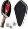 Sunflex Ultimate C55 Tischtennisschläger + Tischtennishülle + 3*** ITTF SX+ Tischtennisbälle | Tischtennisschlägerset | Tischtennis Profi Set