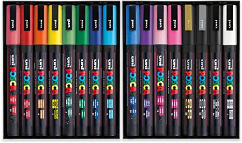 posca PC-3M Lackmarker 0,9-1,3 mm - Starterset mit 16 Stiften in Geschenkbox