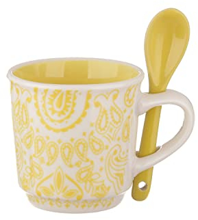 KASANOVA Tazzina caffè con cucchiaino Bandana giallo giallo Tavola,Tè e caffè