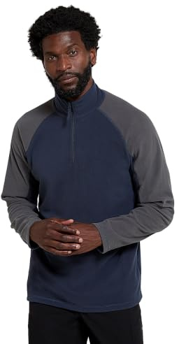 Mountain Warehouse Ashbourne Mens Half-Zip Fleece Jumper Dark Blue L