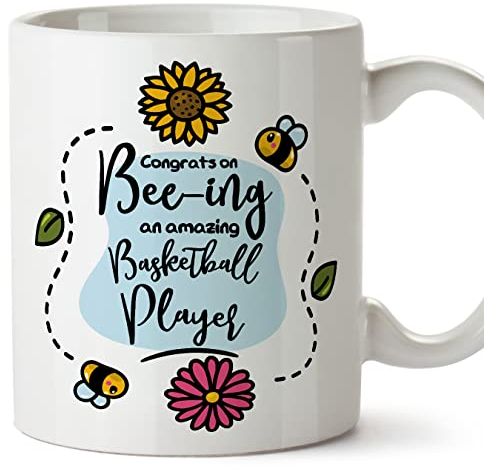 MUGFFINS Basketball Player Mug - in English - Thanks for Beeing Amazing - Funny Gift for Colleagues - Ceramic 11oz Mug