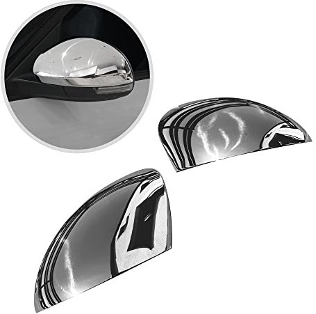 CHROMEMASTER | Spiegelkappen, Spiegelabdeckungen | Kompatibel mit VW Tiguan 5N 2007-2016 | Edelstahl Spiegelblenden Verleihen dem Auto ein Einzigartiges Aussehen und Schützen vor Beschädigungen