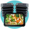 Triplast 5 x Meal Prep Containers (1 Compartment, 28oz) - Microwave, Freezer & Dishwasher Safe – BPA Free, Reusable, Leakproof & Stackable Food Storage Takeaway Boxes for Home, Office & School Use