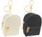 Mezrkuwr 2 Stück kleine Make up Tasche Mini Rucksack, niedliche Kosmetiktasche für Damen, Make up Tasche aus PU Leder, Schlüsseltasche, Lippenstift-Tasche, Kartenhalter
