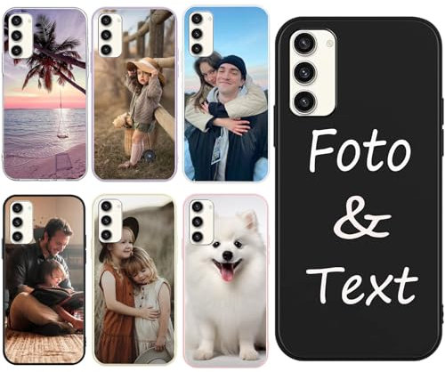 Personalisierte hülle kompatibel mit Samsung Galaxy A53 5G Hülle Personalisierte,mit Eigenem Foto Bild Text Individuelle Schutzhülle Silikon Handyhülle Selbst Gestalten Text Custom Case,Schwarz