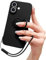 Pepmune Compatible with iPhone 16 Case Liquid Silicone with Ring Holder Kickstand Magnetic Car Mount Detachable Wrist Strap Shockproof Soft Protective Cover-Black