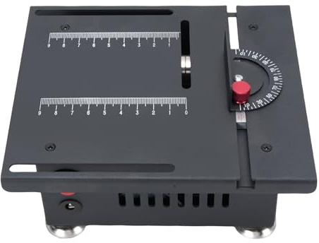 Luocute Mini-Tischkreissäge, 100 W, 10.000 U/min, 7 Geschwindigkeiten Einstellbar, mit Polierscheibe und Flexibler Welle Zum Schneiden von Holz, Kunststoff, Metall und Acryl (EU-Stecker)