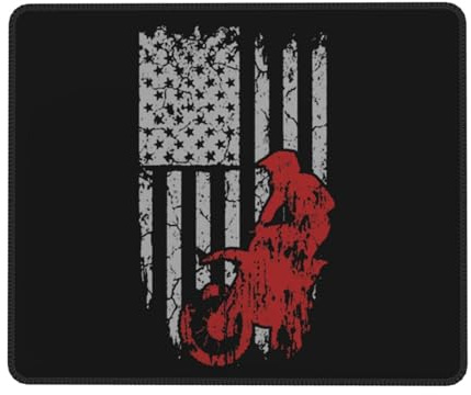 Tapis Souris Moto Cross Américaine Confort Souris Tapis Étanche Mouse Pad pour Gamer Pc Gaming 10X12In