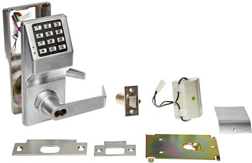 Alarm Lock T2 100-user Standalone-Electronic Digitales Keypad Zylindrische Leverset der mit auswechselbarem Core Best, Satin Chrom Finish