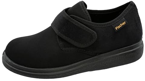 Fischer Unisex Ortho Flache Hausschuhe, Schwarz Schwarz 222, 47 EU Weit