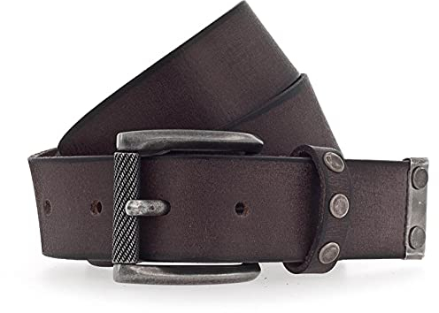 Vanzetti Kindergürtel Vintage, Breite: 3,5 cm, Dunkelbraun, 75 cm