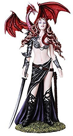 Pacific Trading Nene Thomas Furionchires Statue Figurine Dragon Witch Warrior Fantasy 12.5 Inch