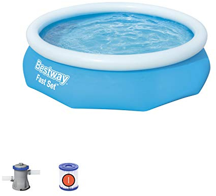 Bestway Fast Set Rotonda Gonfiabile Famiglia Piscina Set Completo