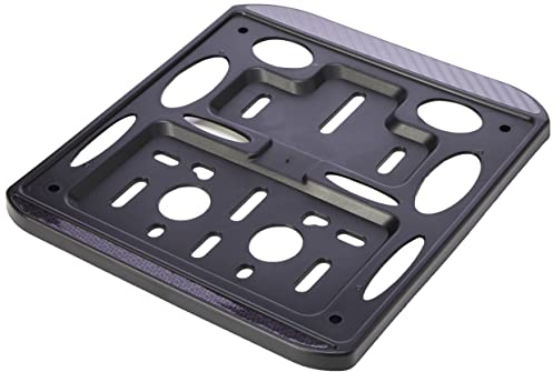 Evolution Customizable Plate Holder for Motorbikes, Black Carbon
