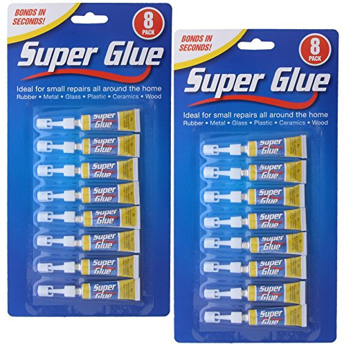 16x Extra Strong Instant Bond Super Glue Tubes 3g for Plastic Glass Wood Rubber Metal