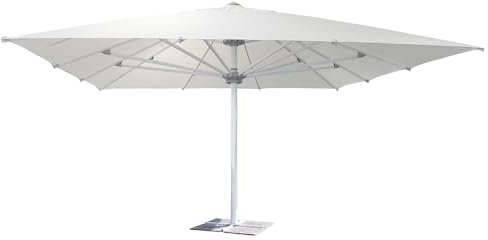 Milani Home s.r.l.s. Ombrellone Da Giardino 5 X 5 Palo Centrale Bianco Per Esterno Ristorante Gelateria Bar Hotel Albergo