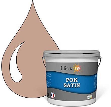 POK SATIN : Peinture Satin Lessivable Beige Rosé 50m² - 5L