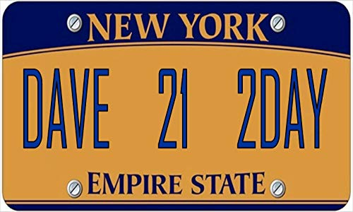 Inga Nummernschild, personalisierbar, Motiv: American New York, 15,2 x 30,5 cm