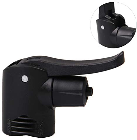 3 Stück Fahrradpumpenkopf Pumpenkopf Ersatz Doppelpumpenkopf für Fahrrad Reifenfüller (Schwarz)